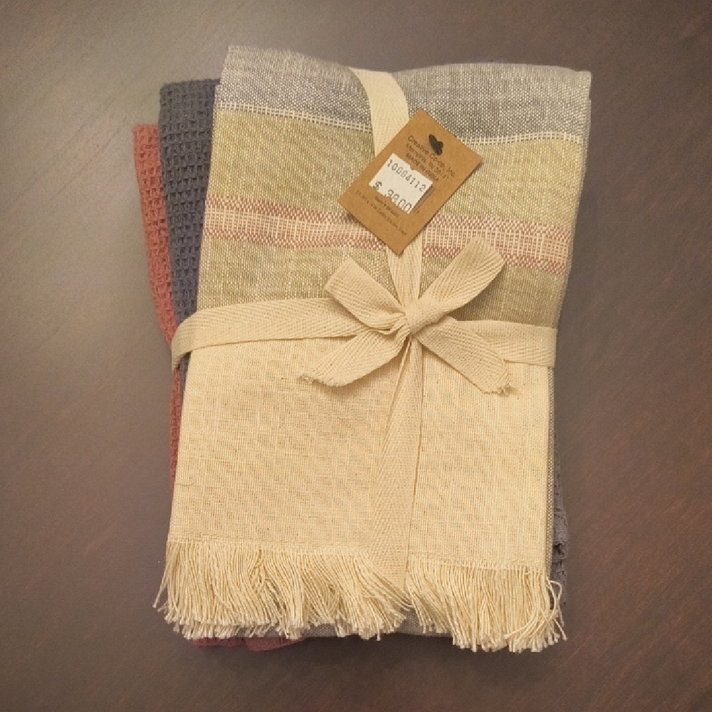 Creative Co-op Set Of 3 Tea Towels